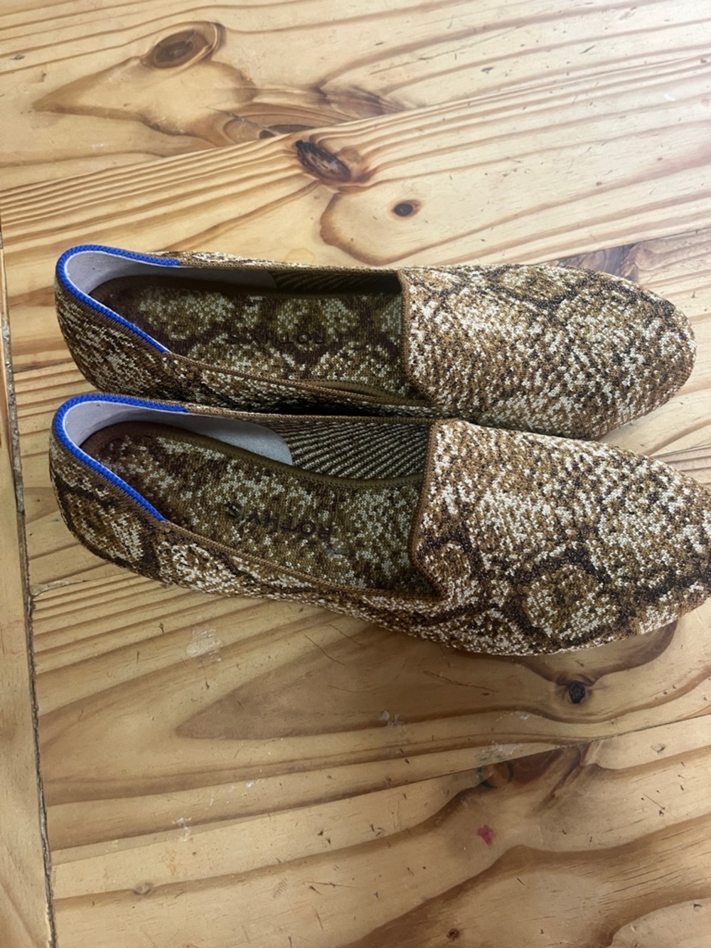 Rothy's The Loafer Metallic Bronze Python - Picture 4 of 9
